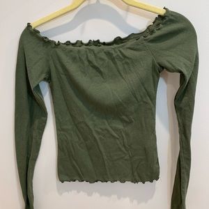 Hollister Off the Shoulder Ribbed Long Sleeve